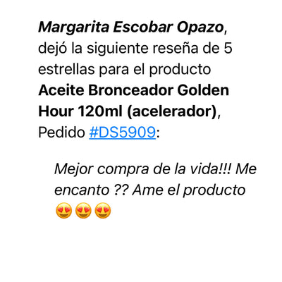 Aceite Bronceador Golden Hour 120ml (acelerador)
