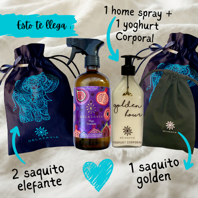 PACK HOME SPRAY HIGO Y YOGHURT GOLDEN HOUR WHITE