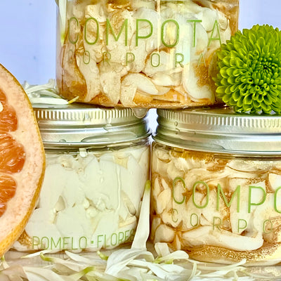 Compota corporal Pomelo&Flores Blancas:ALTA NUTRICIÓN+FRESCURA+LUMINOSIDAD