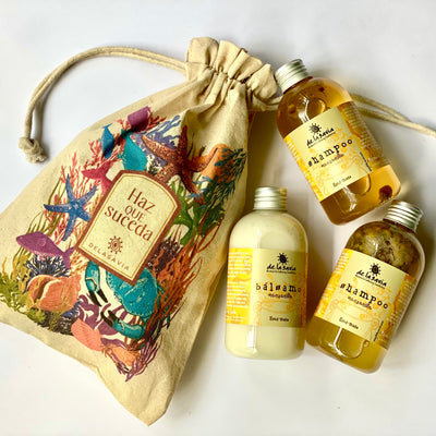 PACK ACLARANTE: 2 shampoo manzanilla + 1 bálsamo manzanilla + bolsa GRATIS