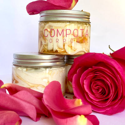 Compota corporal Pétalos de Rosas: REAFIRMANTE Y EXTRA NUTRITIVA