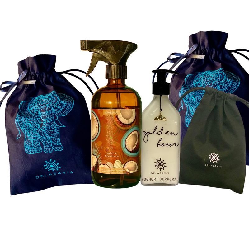 PACK HOME SPRAY LECHE COCO FRESCA Y YOGHURT GOLDEN HOUR WHITE