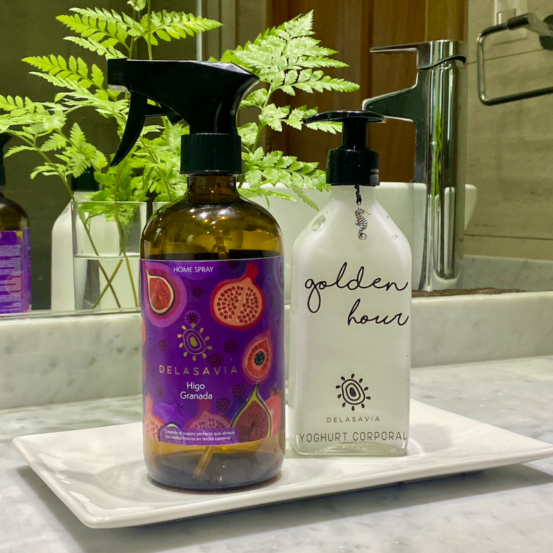 PACK HOME SPRAY HIGO Y YOGHURT GOLDEN HOUR WHITE