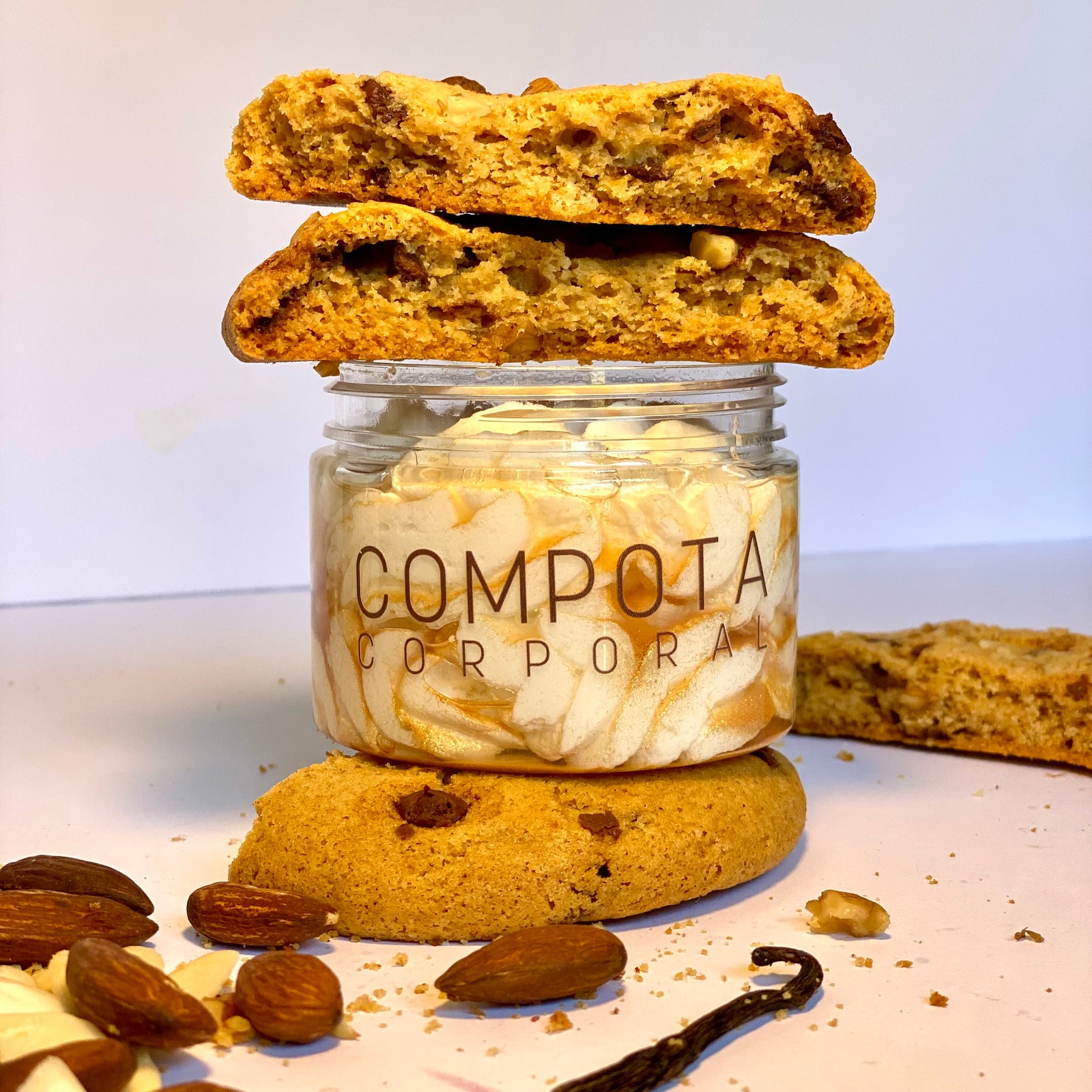 Compota corporal Almond cookie. REAFIRMANTE Y NUTRICIÓN 72 HRS