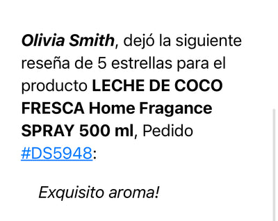 LECHE DE COCO FRESCA Home Fragance SPRAY 500 ml