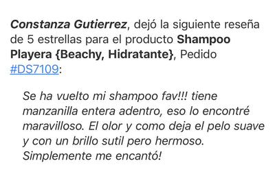 Shampoo Playera       {Beachy, Hidratante}