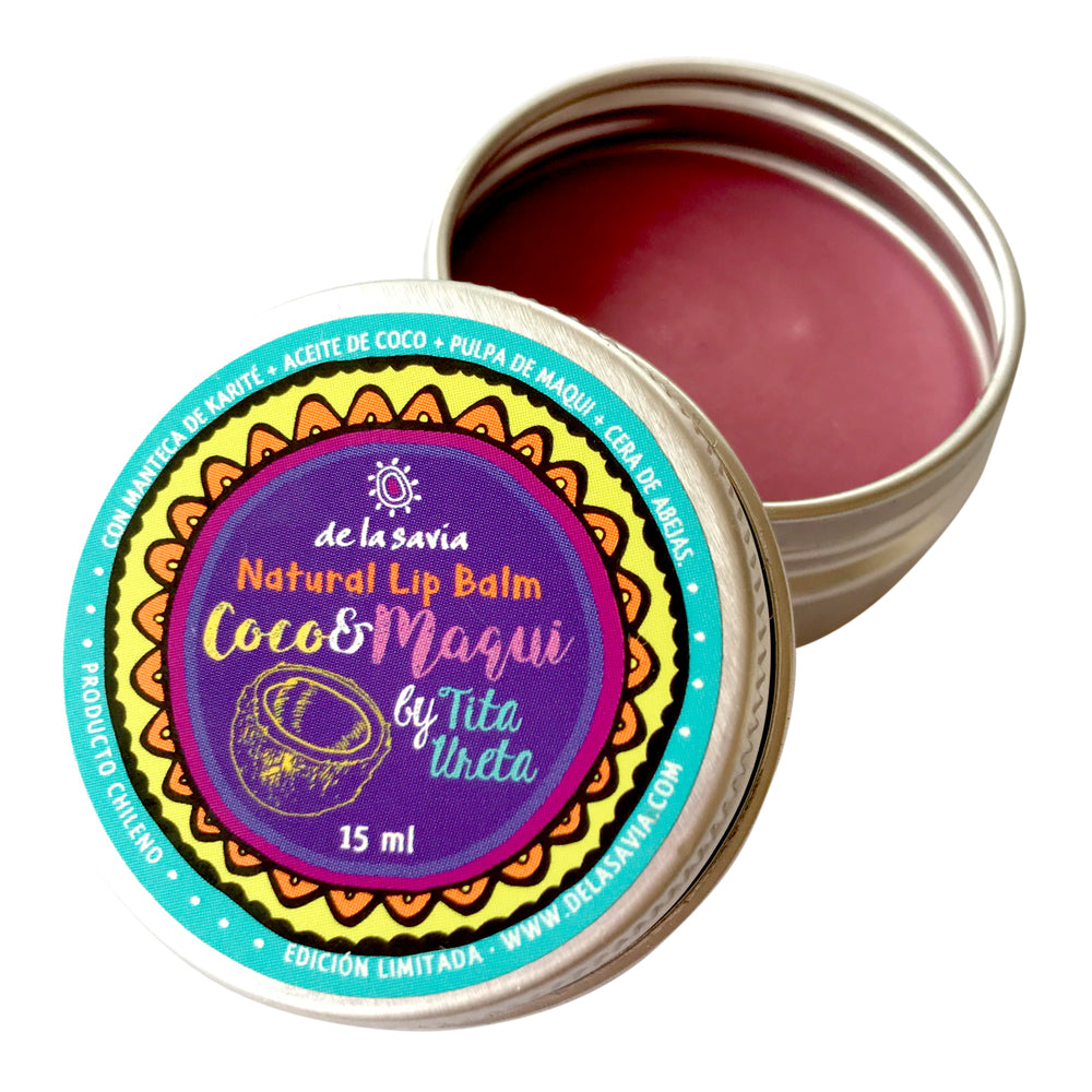 Labial Maqui & Coco Hidratante y con suave color a maqui by Tita Ureta