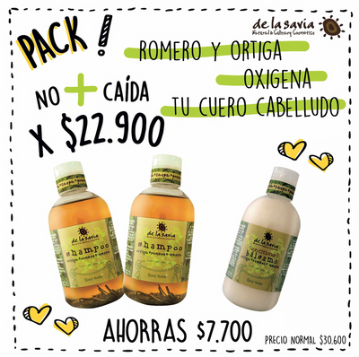 PACK NO + CAÍDA  Ortiga + Romero + Menta